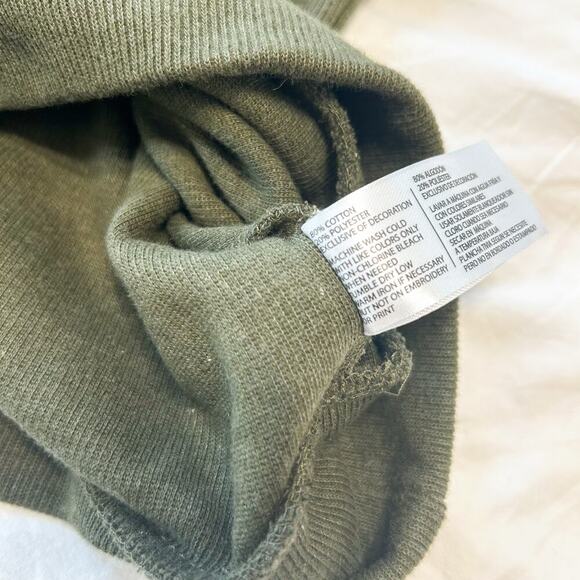 U.S. Polo Assn Quarter Zip Pullover Green Long Sleeve Sweater Size Large - Picture 5 of 8